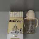GROSMIMI Flip Top Spill Proof Sippy Cup, PPSU, BPA Free, 10 oz, Stage 2 Straw for Toddlers (Bear)