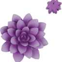 Guichifun Flower Wall Decor Succulent plants - 3D Purple Resin Wall Hanging Decor Art Decor for Home Bedroom Living Room Christmas Gift 3.75 X 4 X 1.5 Inch