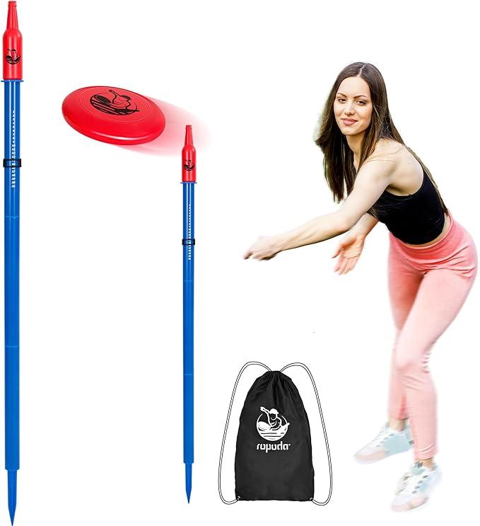 ropoda Outdoor Games - Upgraded Flying Disc Game Set,Pro, Portable Disc Toss Game for Lawn and Beach Games with Thicker Pole (Polish Horseshoes)-Pro
