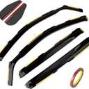 PSLER 4PCS Side Window Vent Visor Window Deflectors for Dodge RAM 2500 3500 Crew Cab 2019 2020 2021 2022 2023 2024 2025 Car Accessories Rain Guards Window Visors Vent Deflector