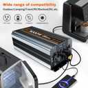Power Inverter DC 48V to AC 110V/120V Converter with LCD Display, Wireless Controller, Cable Pair,AC outlets USB.RV Travel,Suitable for Camping,and Off-Grid Solar Systems (5000w -48v)