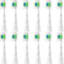Replacement Toothbrush Heads Compatible with Philips Sonicare Electric Toothbrush, 12 Pack Replacement Heads for Snap-on Electric Tooth Brushes (12 White, 12 Count(Pack of 1))