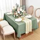 Fitable Faux Linen Tablecloths for Rectangle Tables: Water & Stain Resistant Farmhouse Table Cloth, Washable Burlap Textured Table Covers for Kitchen Dining Party(2 Pack, 60x84 Inch, Sage Green)