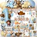 MOVINPE Cowboy 1st Birthday Party Decorations, My First Rodeo Birthday Party Supplies, Baby Boy 1st Birthday Party Supplies Rodeo Birthday Decor, Balloon Arch Garland Backdrop Party Decor