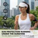 LONGLONG Sports Sun Visor Hat with Non-Slip Toggle Breathable for Women Men | Adjustable Quick Dry Moisture-Wicking Soft Lightweight Mesh Sun Protection Cap Golf Tennis Pickleball Running Garden Hiking (White)