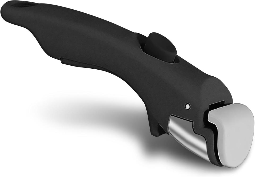 Removable Handle White - Detachable Removable pan Handle, Replacement Pan Gripper, Suitable for All Cookware, Standard, Black, CH-US-CJWNWB-Black-1PK