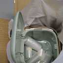 Mini Countertop Trash Can with 5 Rolls of Trash Bags, Waste Can with Press Type Lid, 0.5 Gallon/1.5 Liter Wastebasket Trash Can Dispenser, Mini Bin for Bathroom Vanity,Coffee Table (Light Green)