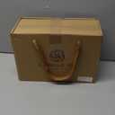 Dujust Japanese Tea Set, Black Porcelain Tea Set with 1 Teapot Set, 6 Tea Cups, 1 Tea Tray, 1 Stainless Infuser, Beautiful Asian Tea Sets for Adults, Tea Lover/Women/Men (Countryside in Golden)