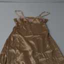 Women's Satin Sleepwear Casual Dress Babydoll Teddy Lingerie Dress (Large, Khaki)