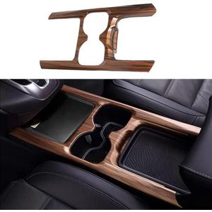 for CRV 2017-2020 ABS Peach Wood Grain Center Consoles Cup Holder Panel Cover Trim Sticker Interior Decoration Mouldings Accessories for Honda CR-V CRV 2017 2018 2019 2020