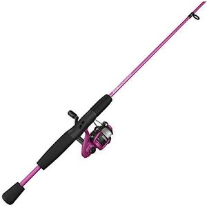 Zebco Slingshot Spinning Reel and Fishing Rod Combo, 2-Piece Medium Lightweight Durable Fiberglass Rod, Comfortable EVA Handle, Pre-Spool with 8lb Cajun Fishing Line