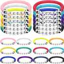 24 Pcs Soccer Bracelets Party Favors - Stackable Clay Beaded Sports Bracelets for Teens, Women, Men - Party Favors (12 Colors)