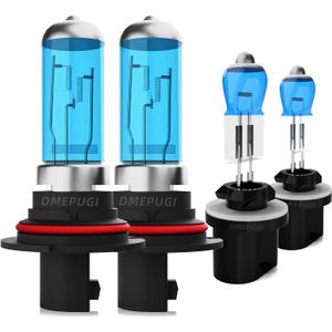 Halogen Headlight Bulbs Fit for Dodge Ram 1994-2001 Lights bulb,9007 High/Low Beams + 880 Fog Lights,6000K White Bright,300% Brightness,Plug N Play,Pack of 4