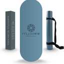 FFLLOOWW Premium Non Slip PU Yoga Mat 72.8 x 26.8 4.5mm Eco Friendly Natural Rubber Exercise Mat for Hot Yoga, Pilates & Home Workout with Carry Strap