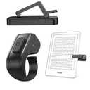 DATAFY [Case-Friendly] Remote Control Page Turner Ring for Kindle Paperwhite Oasis Scribe Kobo eReaders, Camera Camcorder Remote Controls, Page Turner Clicker for iPhone ipad Tablets with Storage Bag