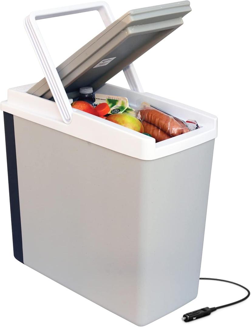 Koolatron Portable Cooler - Electric Lunch Cooler for Car, Camping, Travel, 12 V Insulated Hard Sided Refrigerator for Vehicle, Boat, Truck, Warming & Cooling, Cools Drinks,Food for Road Trip, 18 qt