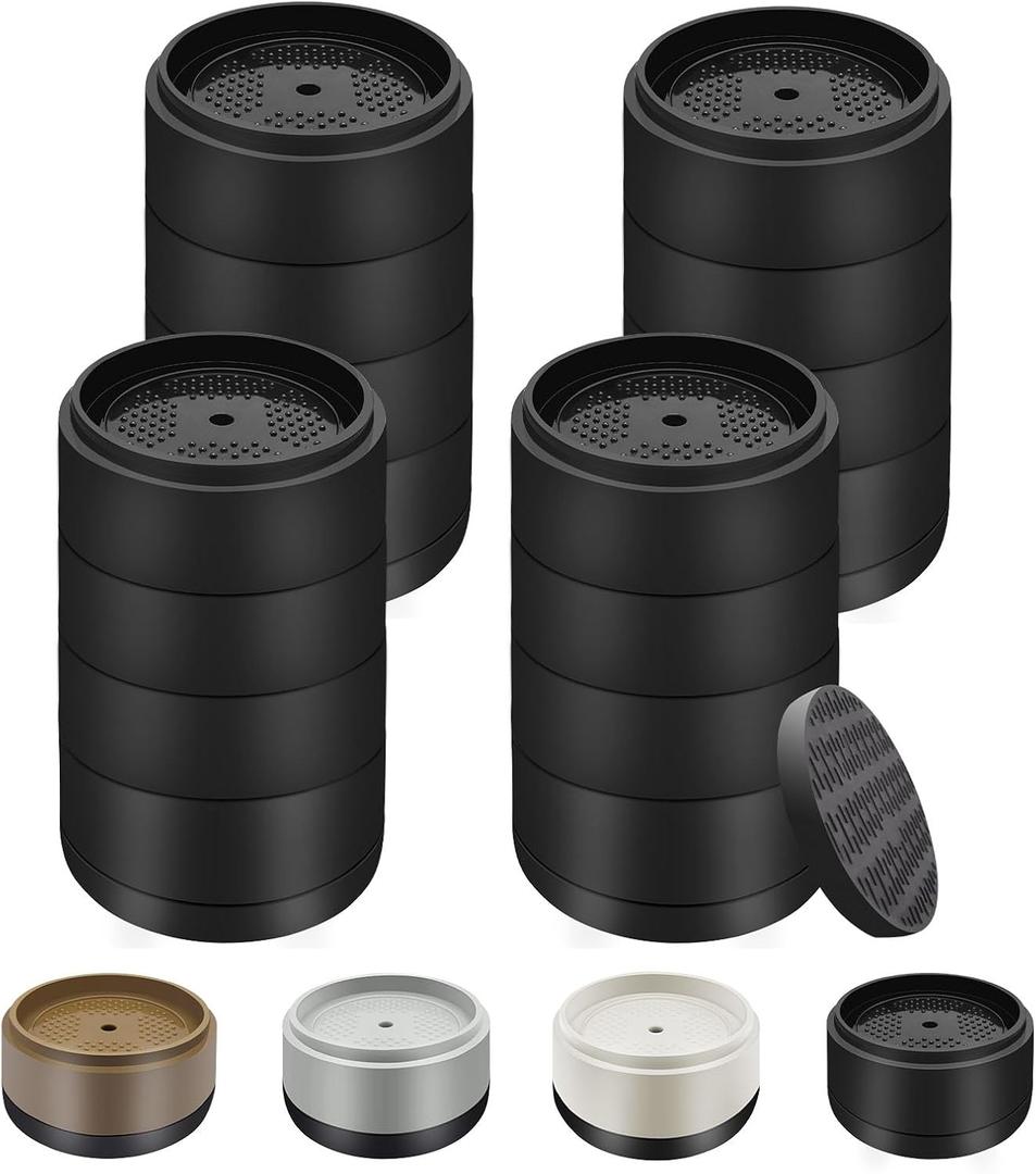 Furniture Risers Bed Risers Heavy Duty 4 inch, Round Adjustable Bed Lifts Riser for Desk Legs Table Couch Sofa Chair Refrigerator Washing Machine (4 Inch, Black, 4 Pack)
