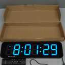 15.2" Large Digital Wall Clock with App & Remote Control, Customizable RGB Colors, 10 Alarms, Stopwatch, Countdown, Timer Clock for Home Gym Living Room Office Garage Decor