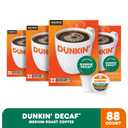Dunkin' Decaf Medium Roast Coffee, 22 Count(Pack of 4) (EXP 11/04/26)