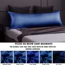 Body Cooling Pillow Cases Cover, Bamboo Rayon Pillowcases with Zipper Closure, Cool & Breathable Pillow Case for Hot Sleepers and Night Sweats, 20x54 inches, Deep Blue