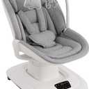 Mastela Deluxe Multi-Motion Baby Cradle with Gentle Touch Control, 5 Swing Modes, 360° Rotation, App Control, 3 Recline Positions, 12 Melodies, Suitable for Baby Birth to 36 Months (Max Weight 15kg)