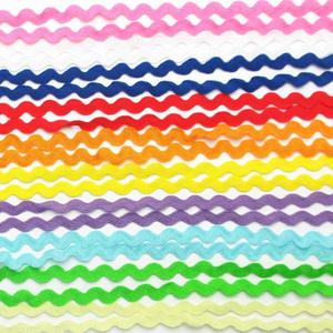50yards Multi-Colors Colorful 5mm Wave Bending Fringe Trim Ribbon for Clothes Dress Sewing Flower Making Home Party Wedding Decoration Lace Ribbon Craft Supply, 1800"L x 0.2"W