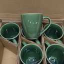 vicrays Coffee Mug Set, 12 Ounce, Set of 6, Ceramic Mug for Men, Women, Unique Glazed Mugs with Handle for Coffee, Tea, Milk, Cocoa, Cereal(Green)