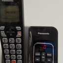 Panasonic Cordless Phone with Answering Machine, Advanced Call Block, Bilingual Caller ID and High-Contrast Display, Expandable System with 2 Handset Cordless Telephones - KX-TGD832M (Metallic Black)
