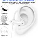 USB C Earbuds Wired Over Ear Headphones for iPhone 17 16 Pro Max/Samsung S26 S25 S24 Ultra A17 A16,Type C Sport Headphones Wired Earphone with Ear Hooks&Loop Microphone for iPad 11 Air/Galaxy Z Fold 7