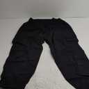 POSHGLAM Maternity Cargo Joggers Quick-Dry Lightweight Casual Lounge Hiking Active Pants (XX-Large, Black)
