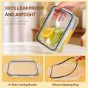 50 PCS Thicker Food Storage Containers with Lids, Clear Stackable Airtight Leakproof Reusable Plastic Meal Prep Container Set for Kitchen Storage/ Lunch, Fridge/ Microwave Safe with Labels&Pen