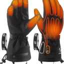 JS LifeStyle Heated Gloves for Men Women,HG-01 7.4V 3000mAh Rechargeable Battery Wind Water Proof with Touch Screen and Light-Off Design for Winter Ski Work Motorcycle (Medium)