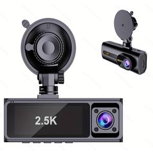 Dash Cam Front Rear, 2.5K/720P Full HD, 145 Wide Angle, 3 Lens Record, Reverse View, 3.16" Screen, Wi-Fi, 128GB Max