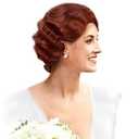 MEDISIFA 1920s Red Wig for Women Short Finger Wave Party Wig Synthetic Full Vintage Wigs for Womens Lady Cosplay Costume Fancy Dress 20s Flapper Wig