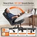 Office Chair, Executive Mid-Back Computer Desk Chair with Flip-up Armrests