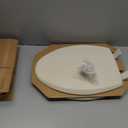 Mayfair Cassel Slow Close Toilet Seat, Easy Clean, Non Slip Premium Wood Seat, Easy Install, Made in USA, Elongated, Bone