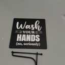 Wash Your Hands Bathroom Signs Decor, Bathroom Home Shelf Counter Decorations Items, Thanksgiving Christmas Birthday Gifts for Women Men Home Restroom Toilet Decor - A05