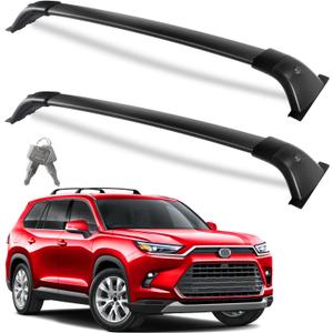 Wonderdriver Heavy Duty Black Upgraded Roof Rack Cross Bars 260lbs Compatible with Toyota Grand Highlander & Lexus TX 2024-2026, Metal Lockable Aluminum Roof Rails Crossbars Cargo (Not for Highlander)