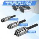 3 PCS Exhaust Pipe Expander Set, 1-1/8" to 3-1/2" Tail Pipe Expander Tool Set, Muffler Pipe Expander Set Compatible with Most Vehicles and Trucks, Automotive Tool Kit for Tail Pipe Tube