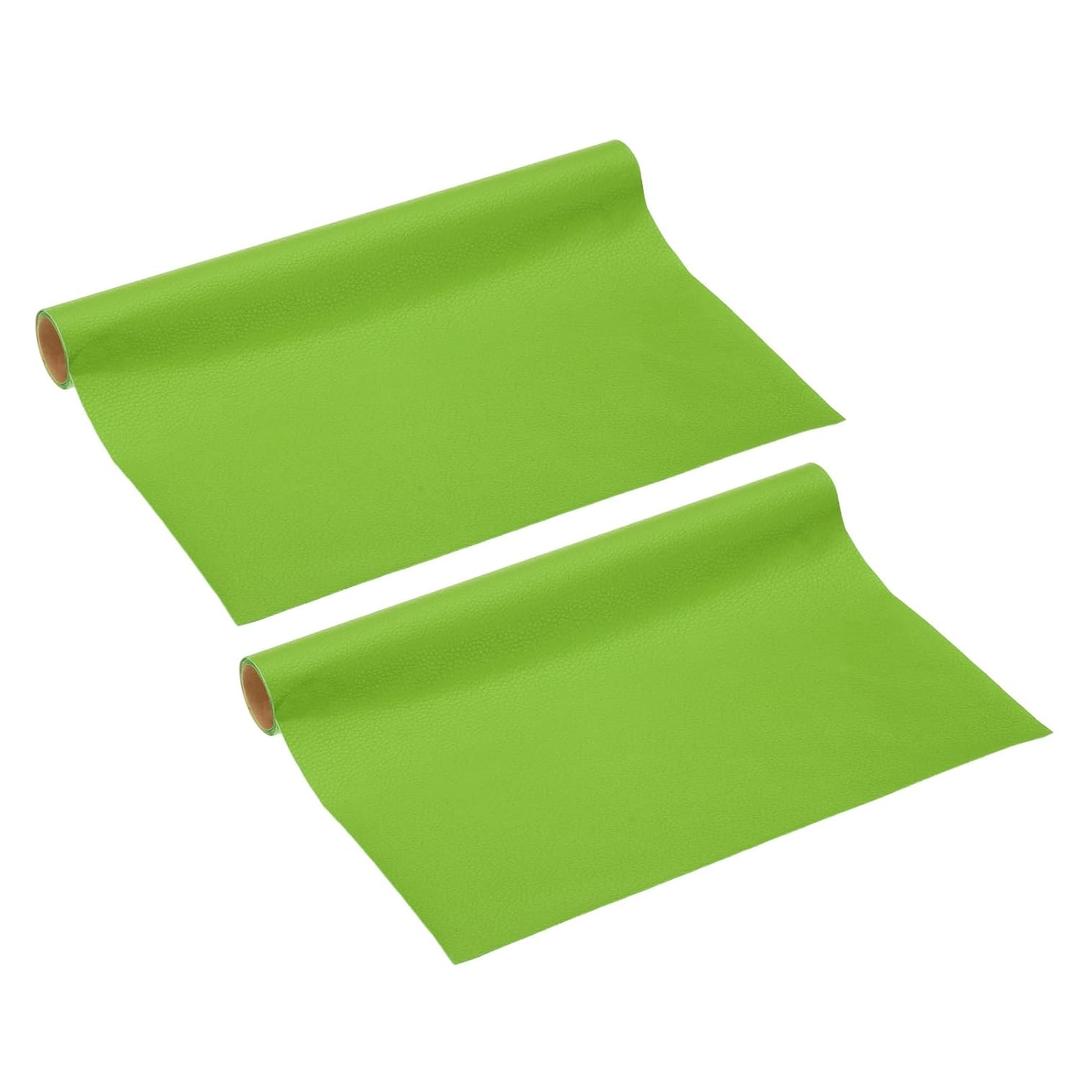 PATIKIL Leather Repair Patch, 2 Pack 10 x 24 Inch Self-Adhesive Vinyl Patch Furniture Tape Repair Kit for Sofas Couches Stools Chairs Cabinets Bags, Light Green