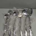 304 Stainless Steel Kitchen Utensils Set, VALESKA 6PCS Metal Cooking Utensils Set, Wok Spatula, Ladle, Skimmer Slotted Spoon, Pasta Spoon, Serving Large Ladle, Slotted Spatula Tunner (Mirror Polished)