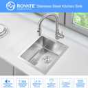 Bar Sink, ROVATE 13 x 15 inch Undermount Bar or Kitchen Sink, Handmade Single Bowl T-304 Stainless Steel Small Wet Bar Sinks