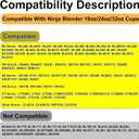 3 Pcs Replacement Parts Lids for Ninja Blender - Sip Seal Spout Lids for Ninja 18oz 24oz 32oz Cups, Fit for Ninja Auto-IQ BL450 BL480 BL490 BL640 BL680 BN400 BN750 BN800, 3.35" Inner Diameter