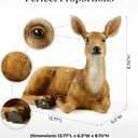 Resin Doe Statue Figurines Female Deer Animal Sculpture Gift Home Decor,Office or Outdoor Garden Statue Woodland Decoration