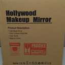 HNV 16"x12" Vanity Mirror with Lights, Hollywood Lighted Makeup Mirror with 10X Magnification, Smart Touch Control, 3 Color Dimmable LED, Square Frame Tabletop or Bathroom Dresser Mount (White)