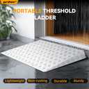 gardhom Threshold Ramps for Doorways 2-4" Rise Aluminum One-Piece Portable Door Ramp for Wheelchairs for Home Steps Entry Ramp for Doorways for Scooters, Power Chairs, Walkers, 700LBS Load Capacity