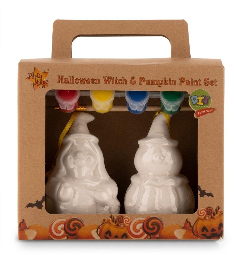 Party Magic Halloween Witch and Pumpkin Ornament Painting Kit