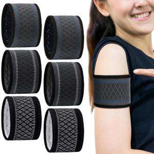 Riceshoot 6 Pcs Arm Band Sensor Cover Washable Reusable Sensor Breathable Armband Sleeve for Kids Adults During Sport Exercise Supplies, Replace Adhesive Patches Tape, XL, 15-16.7 Inches, 3 Color