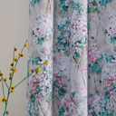 MYSKY HOME Floral Curtains 84 inches Long 2 Panels Pink and Blue Curtain Ink Vintage Flower Thermal Insulated Curtains for Bedroom Living Room Botanical Printed Grommet Privacy Protect Drapes