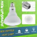 LUCKY HERP Heat Lamp Bulbs - 150W Reptile Heat Lamp 2 Pack, Daylight Basking Heat Lamp Bulbs for Reptile, UVA Heat Light Bulb for Reptiles, Amphibians, Bearded Dragons, Lizards, Turtles, Chickens